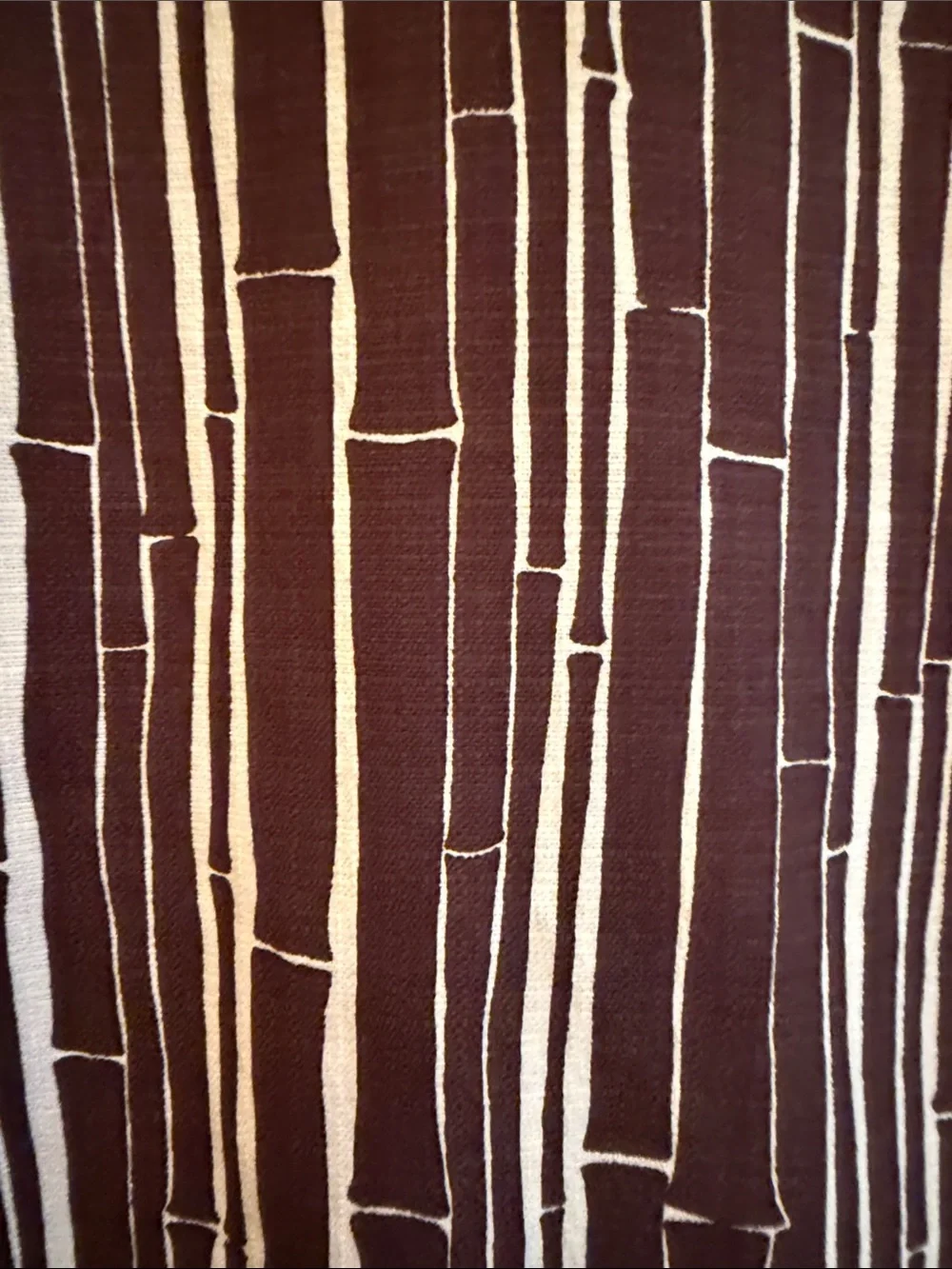 Men's Brown Bamboo Print Barkcloth Drawstring Joggers
